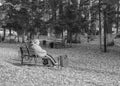 Old people on a bench in the Park