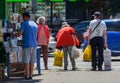 Old people on crosswalk Royalty Free Stock Photo