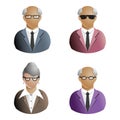 Old People of different nations avatars