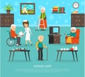 Old People Nursing Home Flat Poster