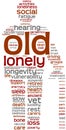 Old people tag cloud illustration Royalty Free Stock Photo