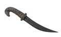 Old Persian curved dagger isolated. Royalty Free Stock Photo
