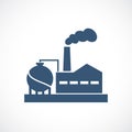 Old petroleum factory icon Royalty Free Stock Photo