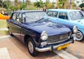 Old Peugeot 404 at an exhibition of old cars in the Kiryat Motskin