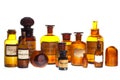 Old pharmacy bottles Royalty Free Stock Photo