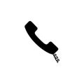 Old phone handset icon. Simple glyph, flat vector of Technology icons for UI and UX, website or mobile application Royalty Free Stock Photo