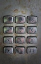 Old phone keypad numbers Royalty Free Stock Photo