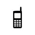 Old phone retor phone icon, mobile model 90th. Mobile retor classci phone. Mobile phone sign vector eps10.