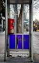 An old phonebooth that has been treated poorly