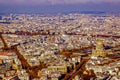 Old photo with aerial view of Dome des Invalides, Paris, France Royalty Free Stock Photo