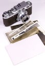 Old photo and camera Royalty Free Stock Photo