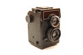 Old photo camera isolated over a white background Royalty Free Stock Photo