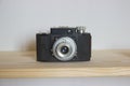 Old photo camera objective with low depth of field Royalty Free Stock Photo