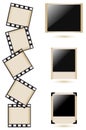 Old photo frames collection Royalty Free Stock Photo