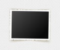 Old photo. Retro image frames. Empty snapshot frame template. Vector illustration isolated on transparent background Royalty Free Stock Photo