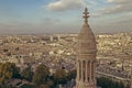 Old photo with rooftop and aerial view from Sacre Coeur Basilica Royalty Free Stock Photo