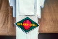 Old Photo Of Vintage Enamel Sign Board Of Burmah-shell