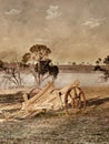 Old photo of wagon or cart