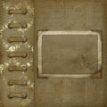 Old photoalbum with grunge frame for photos Royalty Free Stock Photo