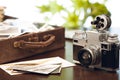 Old photos and photo equipment Royalty Free Stock Photo