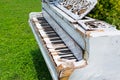 Old piano abandoned ouside Royalty Free Stock Photo