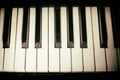Old piano keyboard Royalty Free Stock Photo