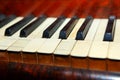 Old piano keyboard Royalty Free Stock Photo