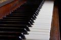 Old piano keys acoustic musical instrument Royalty Free Stock Photo