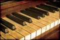 Old piano keys Royalty Free Stock Photo