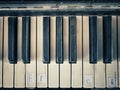 Old piano keys Royalty Free Stock Photo