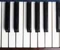 Old piano keys musical background. Acoustic musical instrument