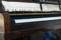 Old piano with music paper Royalty Free Stock Photo