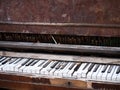 Old Piano in need of repair Royalty Free Stock Photo