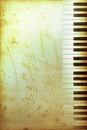 Old piano paper Royalty Free Stock Photo