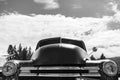 Old pickup car front, black and white Royalty Free Stock Photo