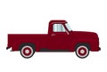 Old Pickup Truck Illustration, Utility Car Carrier Vehicule Royalty Free Stock Photo