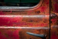 Old Pick-up Truck with rusty door Royalty Free Stock Photo