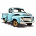 Old pickup truck on white background Royalty Free Stock Photo