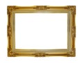 Old picture frame isolated on white background Royalty Free Stock Photo