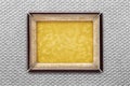 Old picture frame on a silver background Royalty Free Stock Photo