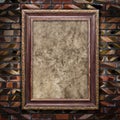 Old picture frames with cracked canvas Royalty Free Stock Photo