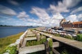 Old picturesque Dutch historical port in Veere, Zeeland Royalty Free Stock Photo