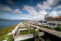 Old picturesque Dutch historical port in Veere, Zeeland Royalty Free Stock Photo