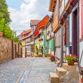 Old picturesque street in Quedlinburg