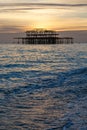 Old pier in Brighton , England. Royalty Free Stock Photo