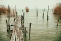 Old pier at Lake Balaton Royalty Free Stock Photo