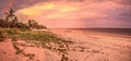 Old pier in the ocean at Port Royal Beach at sunrise Royalty Free Stock Photo