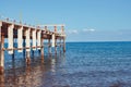 Old pier by the sea Royalty Free Stock Photo