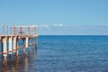 Old pier by the sea Royalty Free Stock Photo