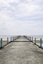 Old pier on Tanjung Lapin Beach, Rupat Island Royalty Free Stock Photo